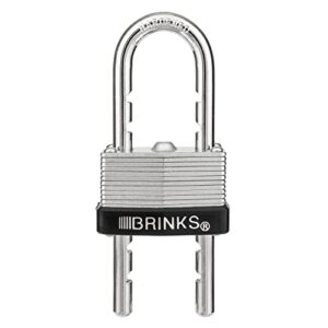 brinks 172-40061 laminated steel padlock with adjustable shackle, 40mm