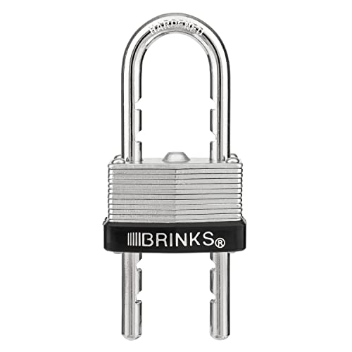 BRINKS 172-40061 Laminated Steel Padlock with Adjustable Shackle, 40mm