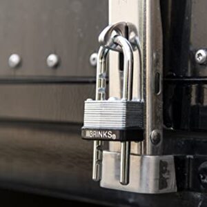 BRINKS 172-40061 Laminated Steel Padlock with Adjustable Shackle, 40mm