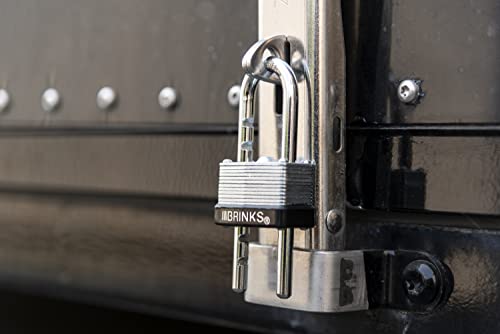 BRINKS 172-40061 Laminated Steel Padlock with Adjustable Shackle, 40mm