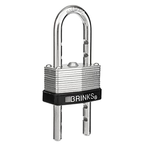 BRINKS 172-40061 Laminated Steel Padlock with Adjustable Shackle, 40mm