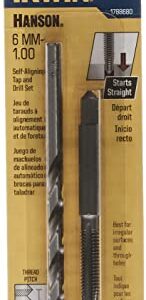 Irwin Tools Hanson 1788680 Pts Tap Plus Drill Combo 6mm-1.00/Number 9 for Tap Die Extraction