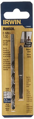 Irwin Tools Hanson 1788680 Pts Tap Plus Drill Combo 6mm-1.00/Number 9 for Tap Die Extraction