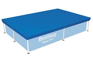 bestway flowclear swimming pool cover for rectangular steel pro pools, multiple sizes