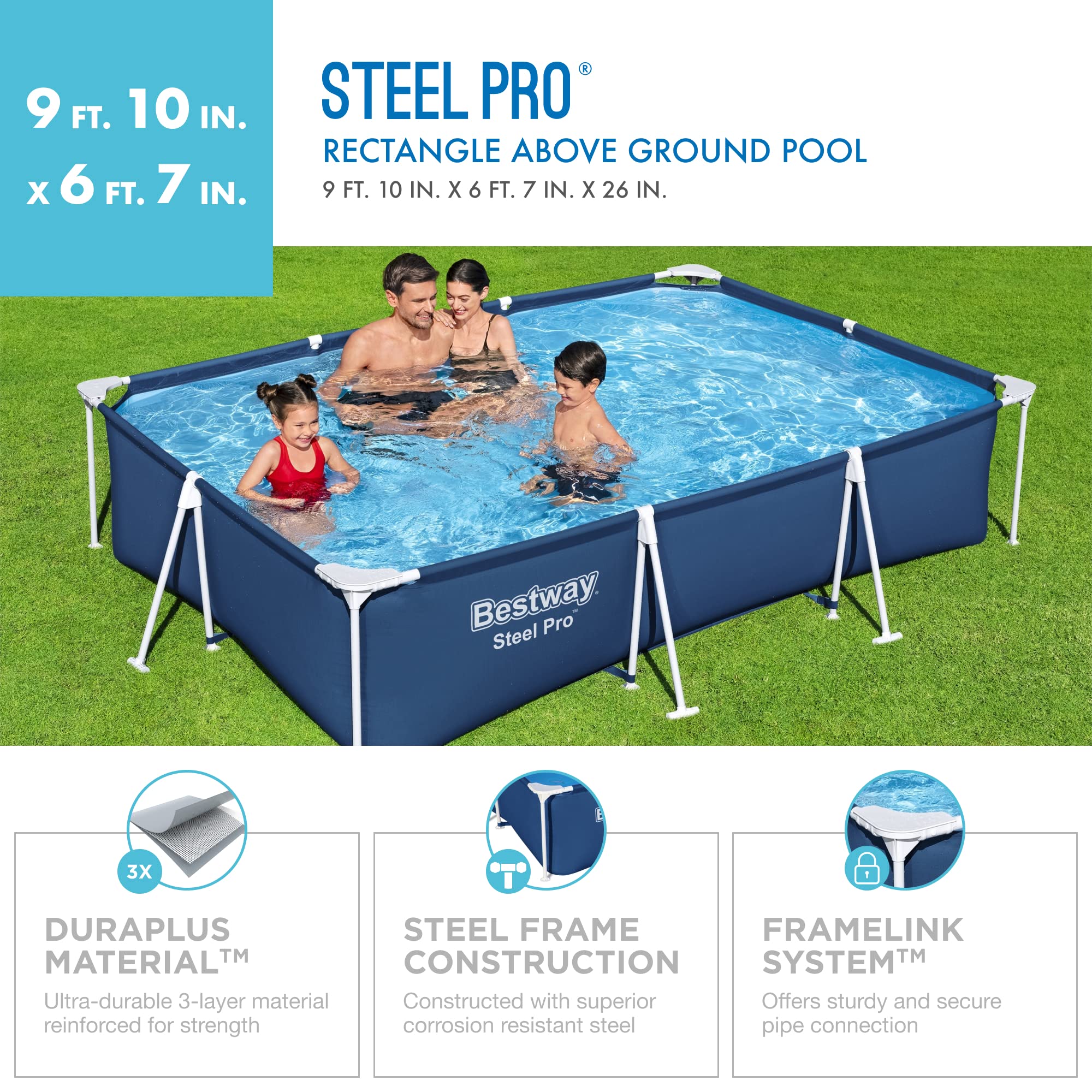 Steel Pro Deluxe Splash Frame Pool