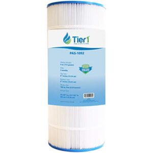 tier1 pool & spa filter cartridge | replacement for pentair r173215, clean & clear 100, pleatco pap100-4, unicel c-9410, fc-0686 and more | 100 sq ft pleated fabric filter media