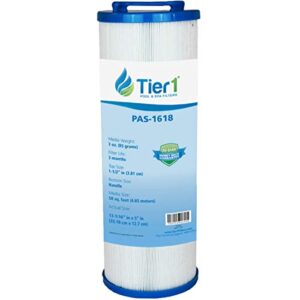 tier1 pool & spa filter cartridge | replacement for waterway 817-4050, teleweir 50, pleatco pww50l, pww50l-m, fc-0172, 4ch-949 and more | 50 sq ft pleated fabric filter media