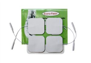 premium 40 electrode pads for tens - 10 packs of 4 electrodes 2.0" x 2.0" each preferred white foam backing with us made gel adhesive by eco-patch®