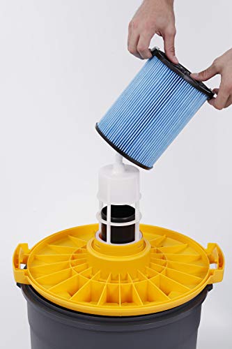 WORKSHOP Wet/Dry Vacs Vacuum Filter WS22200F Fine Dust Wet/Dry Vacuum Filter (Single Shop Vacuum Cleaner Filter Cartridge) For WORKSHOP 5-Gallon To 16-Gallon Shop Vacuum Cleaners