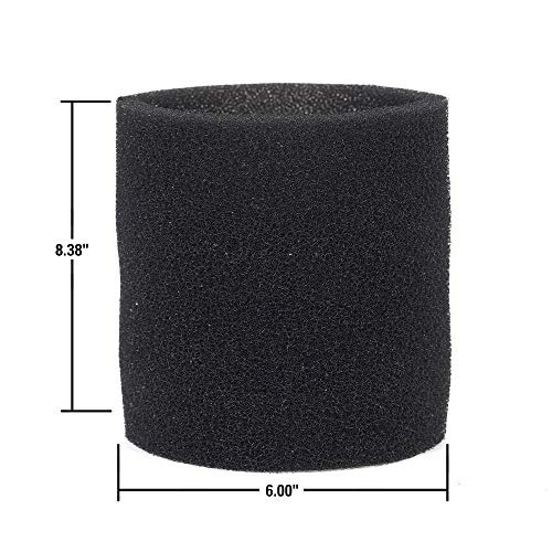 MULTI FIT Wet Vac Filter VF2001 Foam Sleeve Filter for 5 Gallon and Larger Shop Vac Branded Wet/Dry Shop Vacuum Cleaners