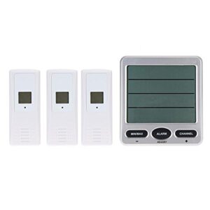 Ambient Weather WS-10 Wireless Indoor/Outdoor 8-Channel Thermo-Hygrometer with Three Remote Sensors