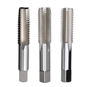 drill america dwts6x1 m6 x 1 high speed steel 4 flute hand tap set, dwt series,uncoated (bright)