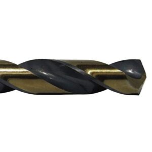 Drill America - KFD29P12 #29 High Speed Steel Black & Gold KFD Split Point Drill Bit (Pack of 12), KFD Series