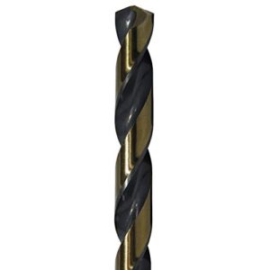 Drill America - KFD30P12 #30 High Speed Steel Black & Gold KFD Split Point Drill Bit (Pack of 12), KFD Series