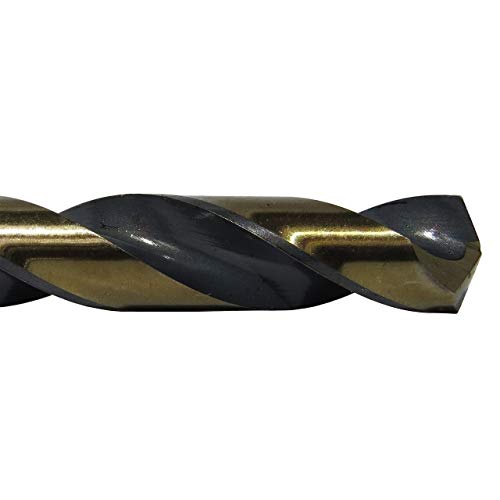 Drill America - KFD30P12 #30 High Speed Steel Black & Gold KFD Split Point Drill Bit (Pack of 12), KFD Series