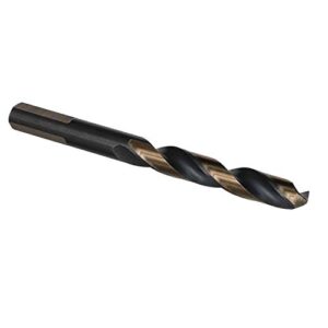 drill america 11/32" high speed steel black & gold kfd split point drill bit with 3-flat shank (pack of 6), kfdml series