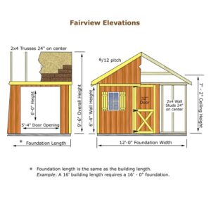 Best Barns Fairview 12' X 16' Wood Shed Kit