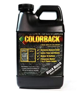 colorback mulch liquid color concentrate, 6,400 square feet coverage, 1/2-gallon, black