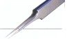 hakko chp 5-sa stainless steel non-magnetic precision tweezers with point thin-tapered sharp tips, 4-1/4" length