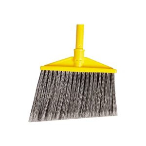 Rubbermaid Commercial 637500GY Angled Large Broom, Poly Bristles, 46 7/8-Inch Metal Handle, Yellow/Gray