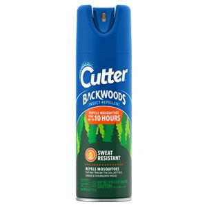 cutter backwoods insect repellent (12 pack), repels mosquitos for up to 10 hours, 25% deet, 6 ounce (aerosol spray)