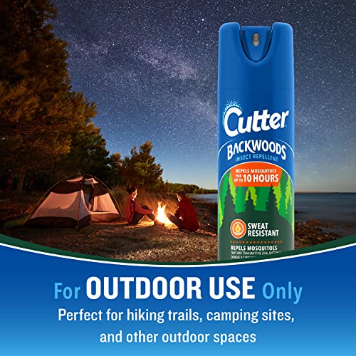 Cutter Backwoods Insect Repellent (12 Pack), Repels Mosquitos for Up To 10 Hours, 25% DEET, 6 Ounce (Aerosol Spray)