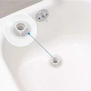 Hairstopper HS3-AMZ Evriholder Plastic Bathtub Drain Protector for Bathtubs & Showers, Pack of 3, White