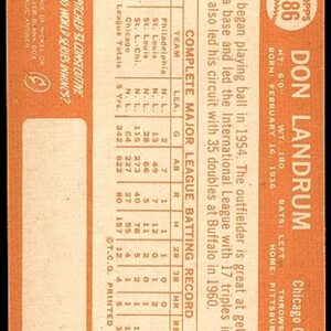 1964 Topps # 286 Don Landrum Chicago Cubs (Baseball Card) VG/EX Cubs