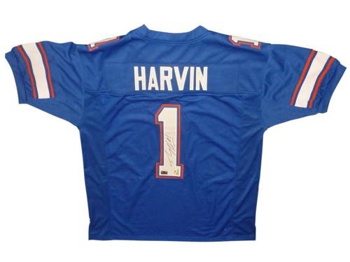 Percy Harvin Autographed Florida Gators (Blue #1) Custom Jersey