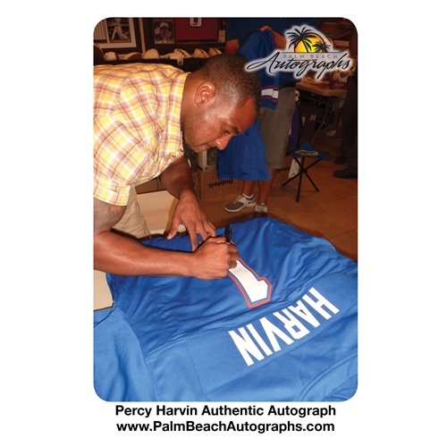 Percy Harvin Autographed Florida Gators (Blue #1) Custom Jersey