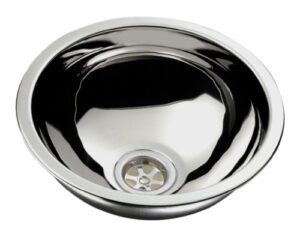 ambassador marine half sphere stainless steel brushed finish sink, 9 1/2-inch wide x 4 3/4-inch deep