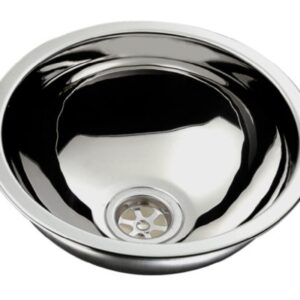 Ambassador Marine Half Sphere Stainless Steel Brushed Finish Sink, 9 1/2-Inch Wide x 4 3/4-Inch Deep