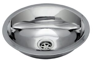 ambassador marine oval stainless steel round bottom brushed finish sink, 13 1/4-inch long x 10 1/2-inch wide x 5 1/4-inch deep