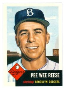 pee wee reese baseball card 1953 topps archives #76 (brooklyn dodgers) 67