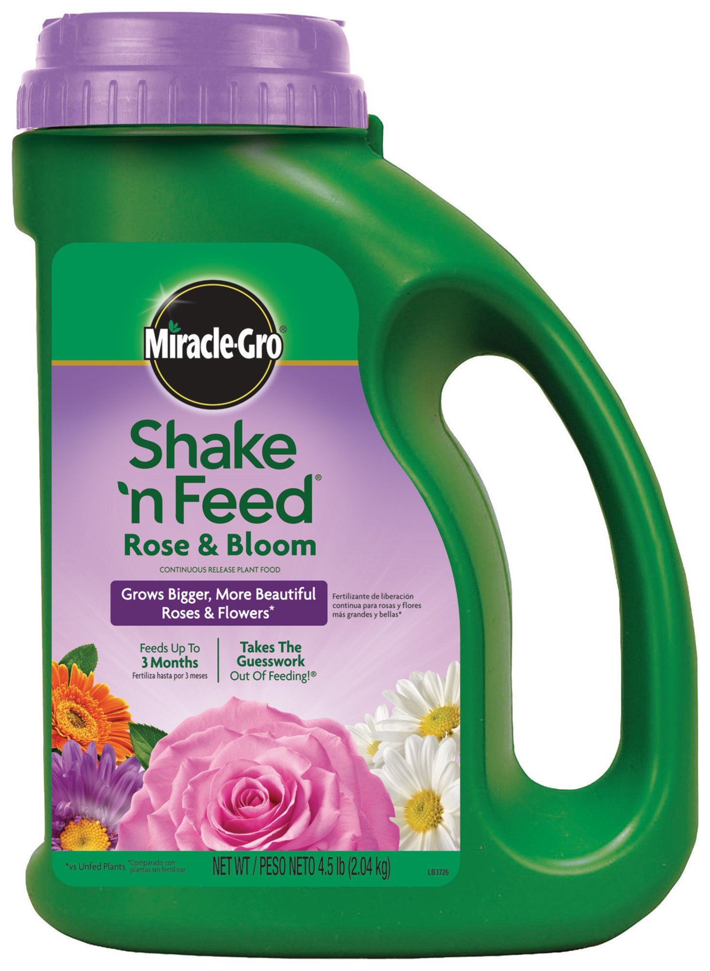 Miracle-Gro Shake 'n Feed Continuous Release Rose and Bloom Plant Food, 4.5-Pound (Slow Release Plant Fertilizer)