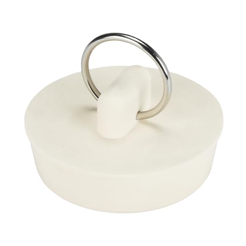 Danco 1-1/2 inch Rubber Drain Stopper, White, Carded, 80227