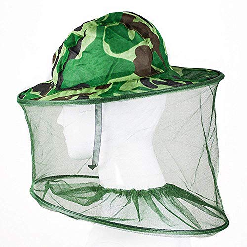 NYKKOLA 2Pack Camouflage Beekeeper Beekeeping Cap Hat with Head Net Mesh Face Protection Outdoor Fishing Equipment Beekeeping Supplies