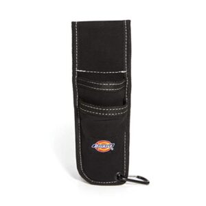 dickies utility knife sheath for belt, durable canvas with pvc cut-resistant sheath lining, 2-inch belt loop, black