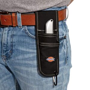 Dickies Utility Knife Sheath for Belt, Durable Canvas with PVC Cut-Resistant Sheath Lining, 2-inch Belt Loop, Black