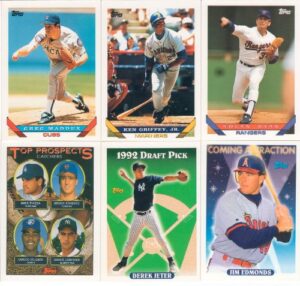 1993 topps mlb baseball series complete mint hand collated 825 card set which includes derek jeter's rookie card #98 complete m (mint)