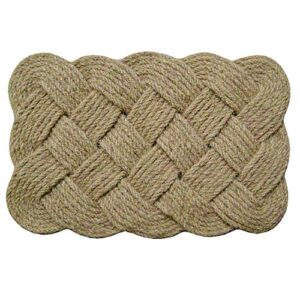 18 x 30 in. lovers knot coir indoor/outdoor doormat, brown/natural