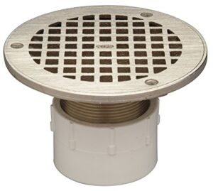 zurn fd2210-pv2 adjustable floor drain, pcv body, 2" solvent weld connection