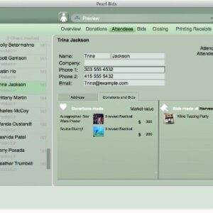 Silent Auction Pearl Bids for Windows