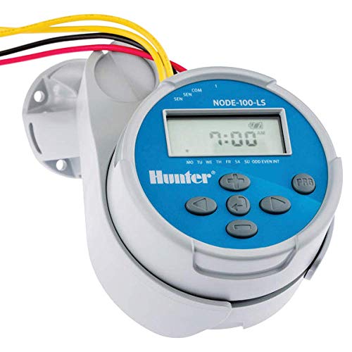 Hunter Industries Sprinkler NODE100 NODE-100 Battery Controller with Solenoid, Small, Blue