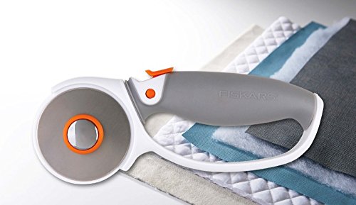Fiskars Titanium Rotary Cutter, Ø 60 mm, For Right- and Left-handed Users, Orange/White/Grey, 1004753