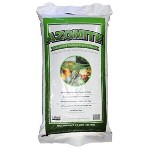 azomite 44 pound multi-use granulated organic trace mineral soil additive micro-fertilizer for plant, garden, orchard, crop soil, and root systems