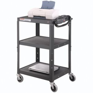 Global Industrial Steel Audio Visual & Instrument Cart - Black