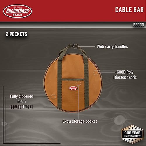 Bucket Boss Cable Bag in Brown, 69000, Brown|brown