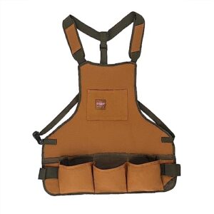 bucket boss mens tool,adjustable,work tool bag, brown, 16 pockets us