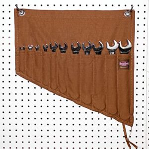 BucketBoss 70003 Tool and Wrench Set Roll with 11 Pockets in Brown